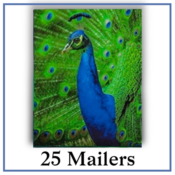 ( Quantity 25 10x13 ) Royal Blue Peacock Poly Mailers Bags Shipping Envelopes - Picture 2 of 3